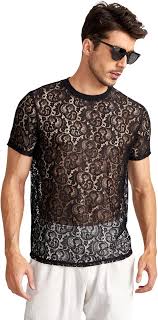 Short-Sleeve Mesh T-Shirts - Novelty