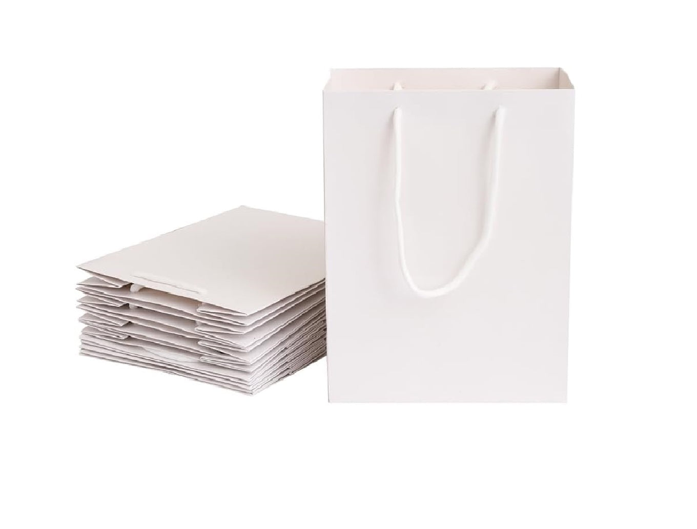 White Plain Paper Bags - Novelty