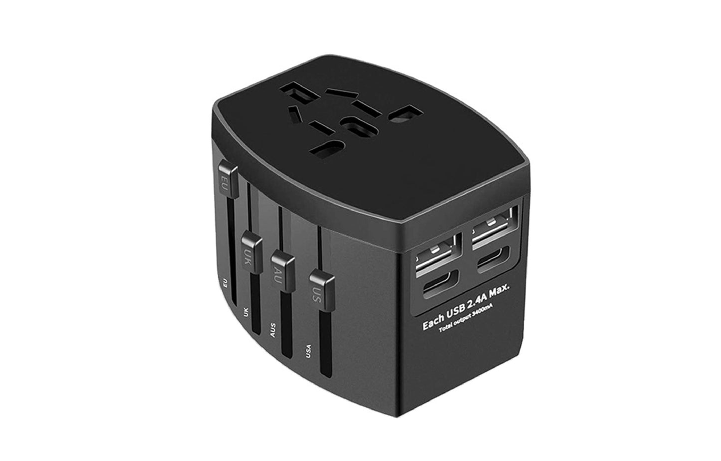 Universal Plug Adapter with USB-A & USB-C Ports 5 reviews - Novelty