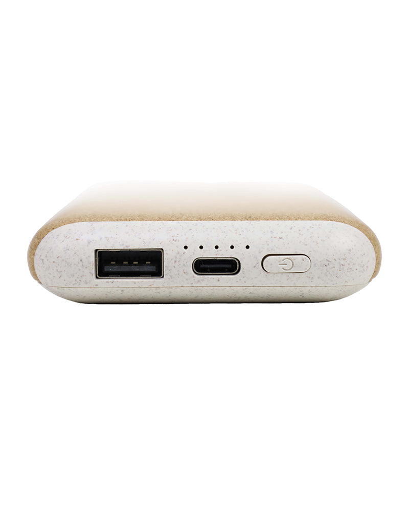 10000 mAh Wheat Straw + Cork Power Bank - Novelty