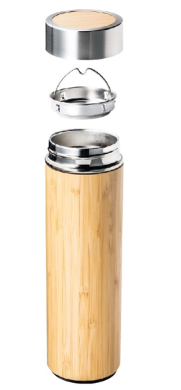 Eco-friendly Double Wall Promotional Bamboo Flask - Novelty