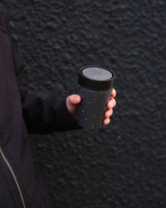 Circular Cup 8oz Grey & Ink - Novelty