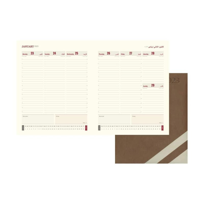 Executive Weekly Diary – Cream Paper - Novelty