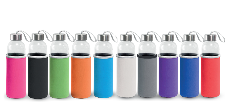 Glass Water Bottle - Novelty