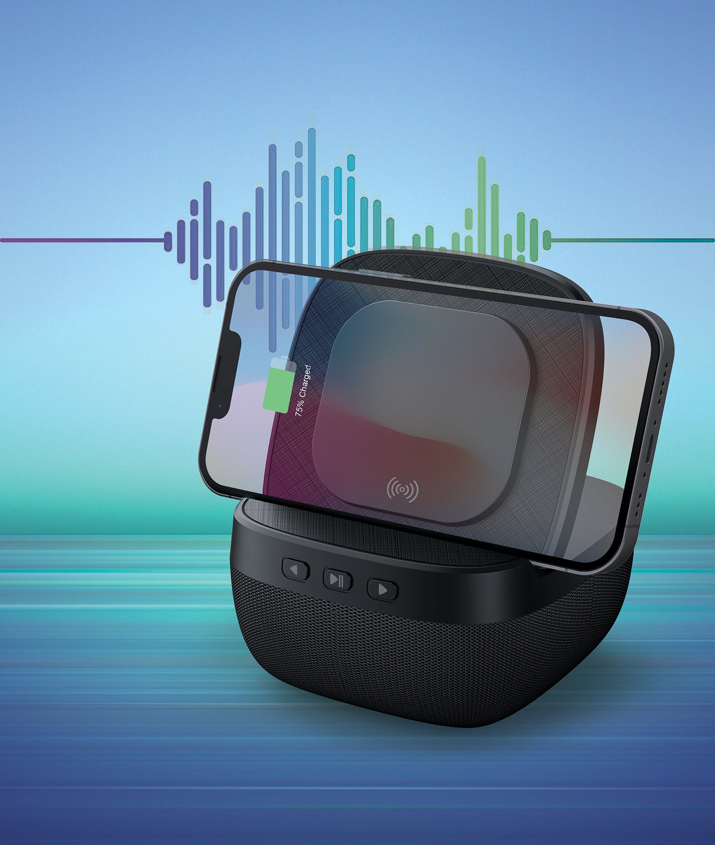 Foldable Bluetooth Speaker, Phone Stand, and Wireless Charger - Novelty