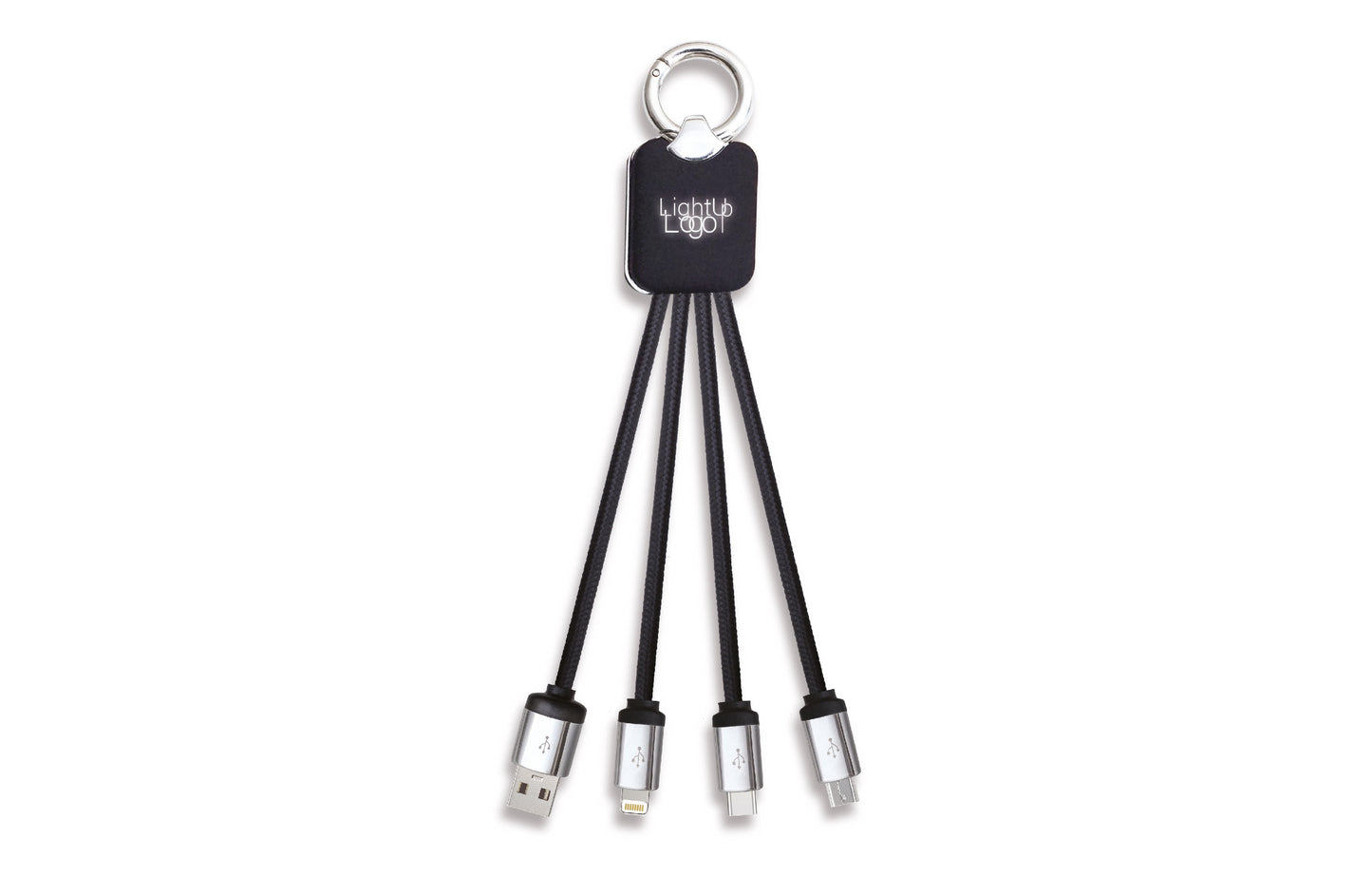 Atesso 3n1 Light Up Charge Cable - Rectangle - Novelty
