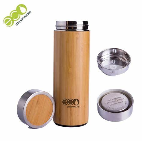 BAMBOO STAINLESS STEEL DRINKWARE - Novelty