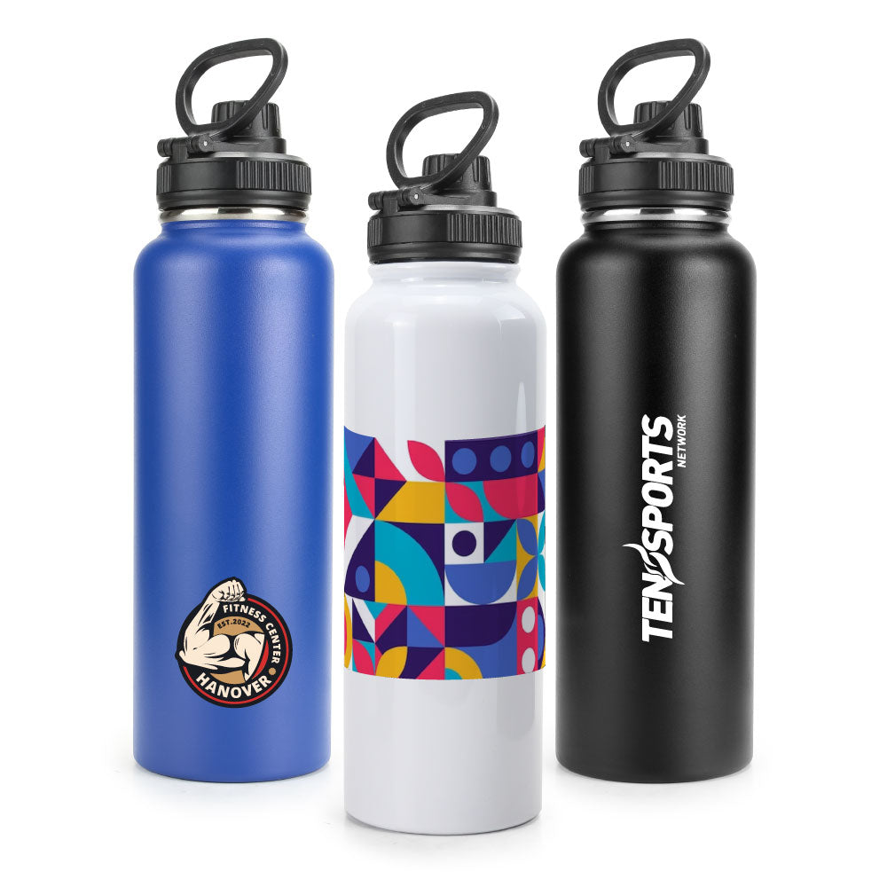 Double Wall Stainless Steel Bottles with Carry Handle - Novelty