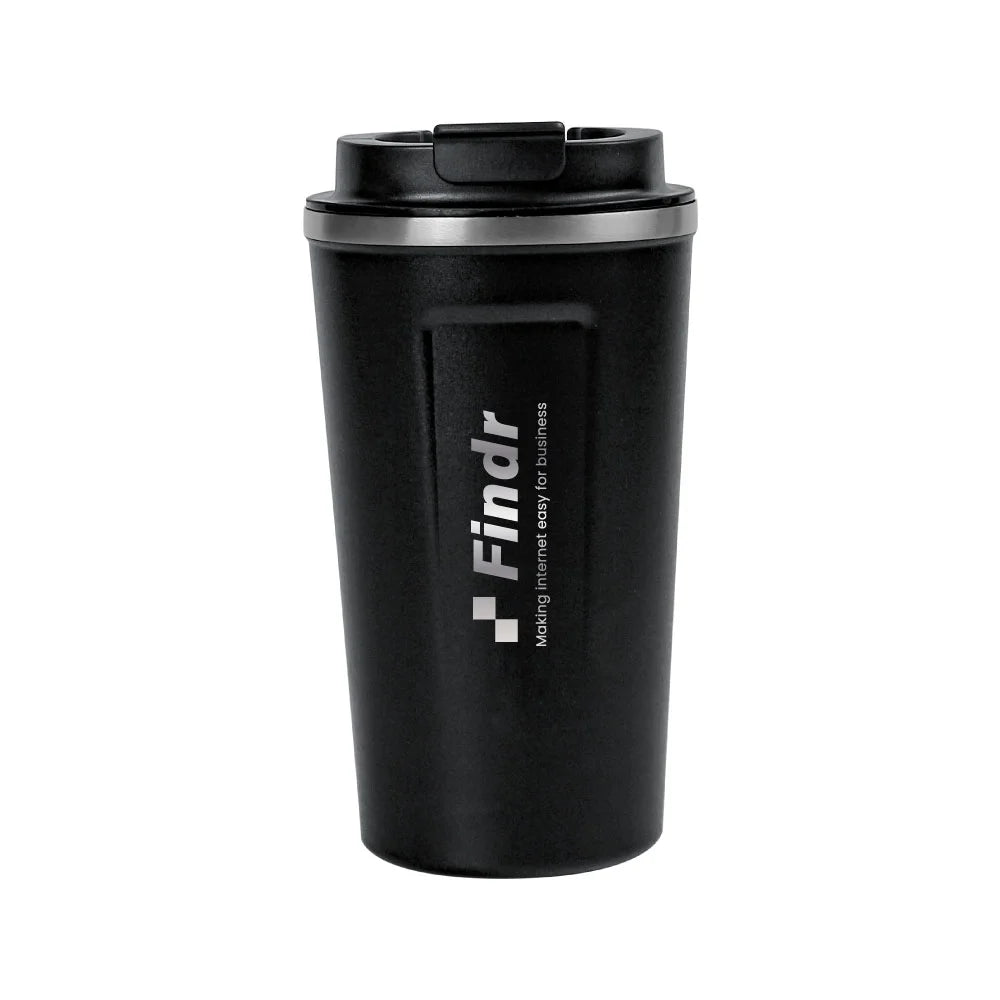 LED Temperature Display Black Tumblers Stainless Steel 510ml - Novelty