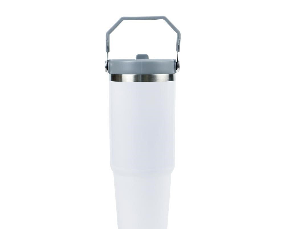 Tumbler with Handle & Straw SS Double Wall 900ml - Novelty