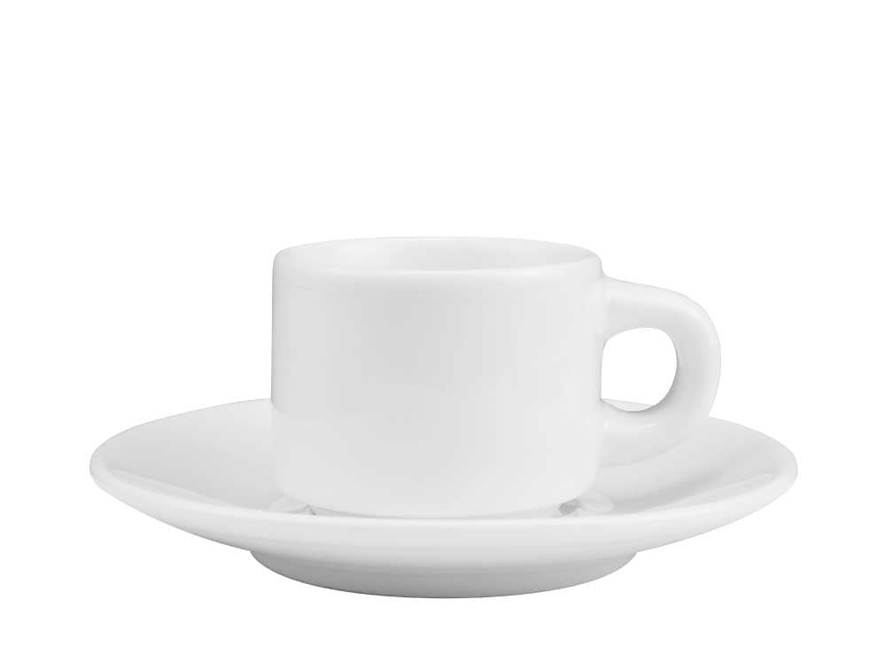 Sublimation White Ceramic Cup & Saucer 77ml Capacity - Novelty