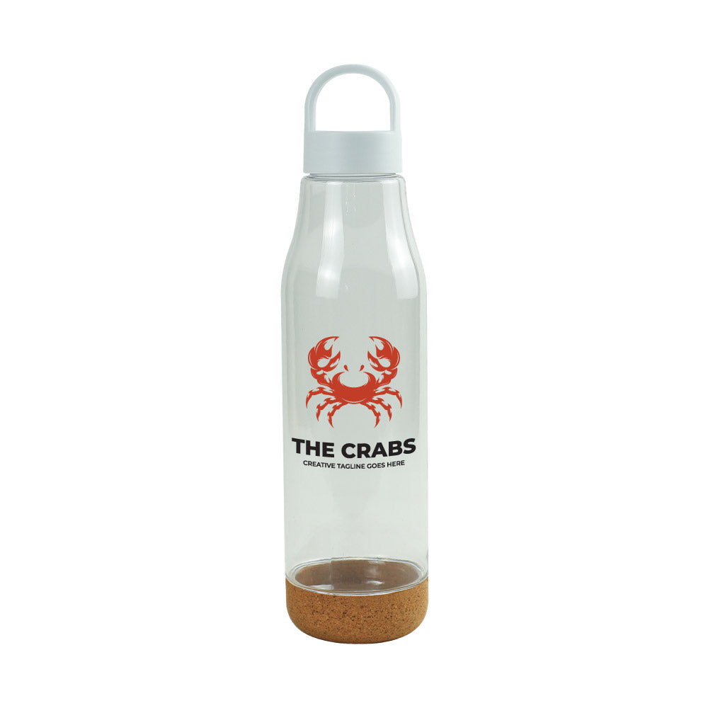 rPET Bottles with Cork Base, Twist-off Lid, Handle, 720ml - Novelty