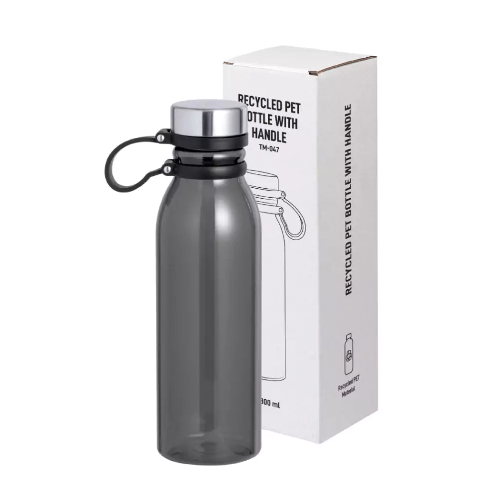 rPET Transparent Bottles 800ml SS Lid with Carry Handle - Novelty