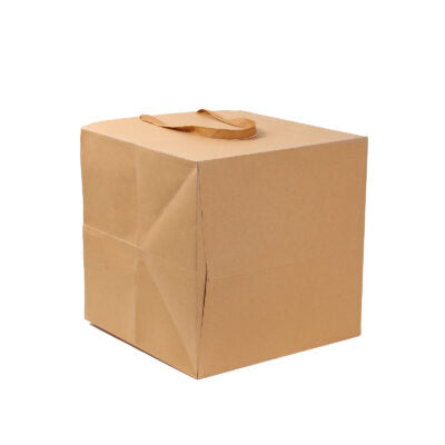 Square Base Brown Paper Bags - Novelty