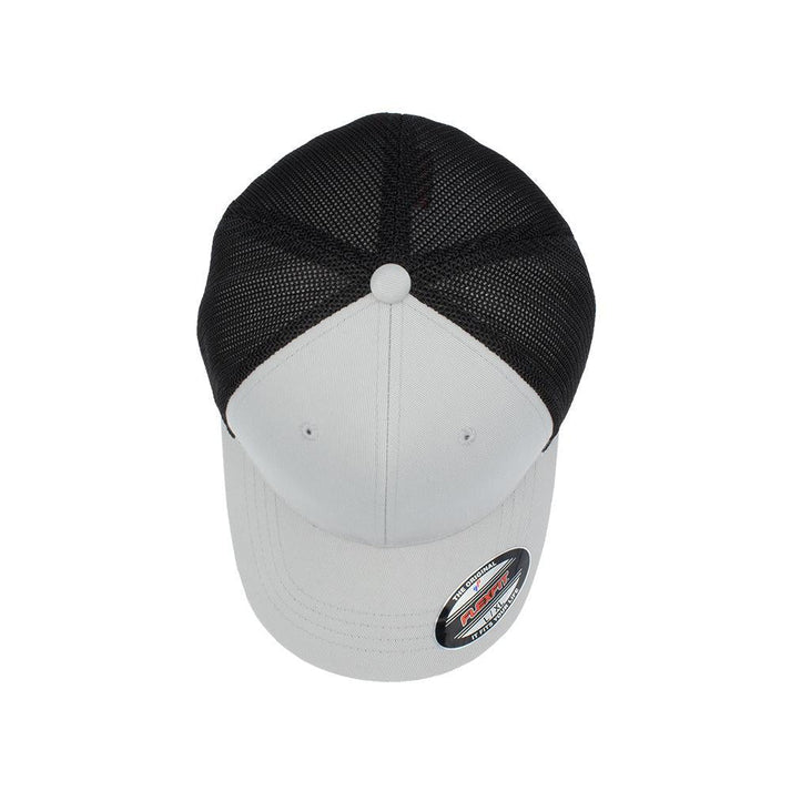FLEXFIT TRUCKER – MEDIUM GREY & BLACK – 6511 X MESH - Novelty