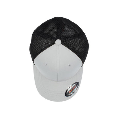 FLEXFIT TRUCKER – MEDIUM GREY & BLACK – 6511 X MESH - Novelty