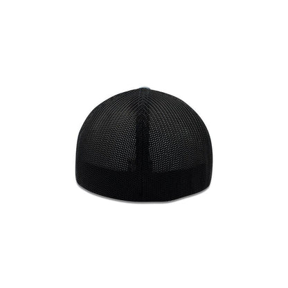 FLEXFIT TRUCKER – MEDIUM GREY & BLACK – 6511 X MESH - Novelty