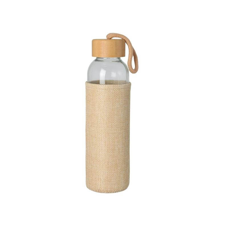 Promotional Glass Bottle with Jute Sleeve - 500ml - Novelty