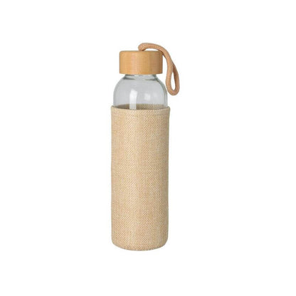 Promotional Glass Bottle with Jute Sleeve - 500ml - Novelty