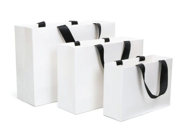 White Plain Gift Bags - Novelty