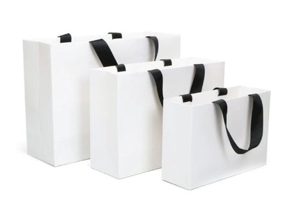 White Plain Gift Bags - Novelty
