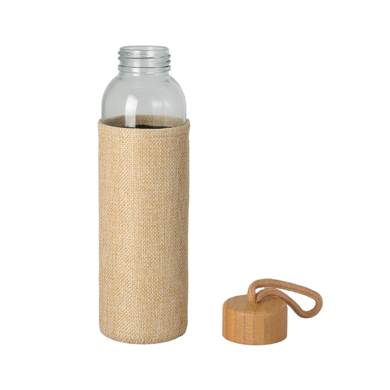 Promotional Glass Bottle with Jute Sleeve - 500ml - Novelty