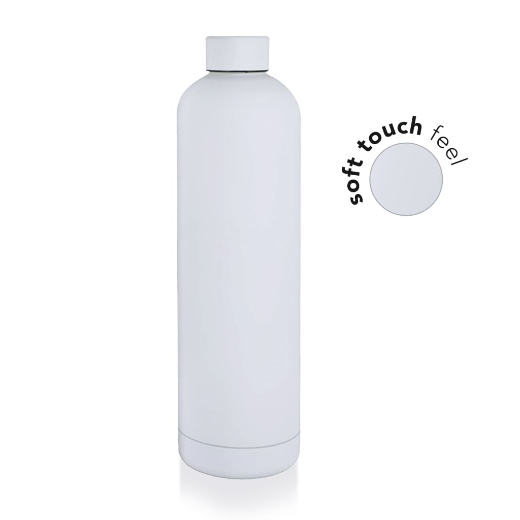 GRIGNY - Soft Touch Insulated Water Bottle - 1000ml - Black - Novelty