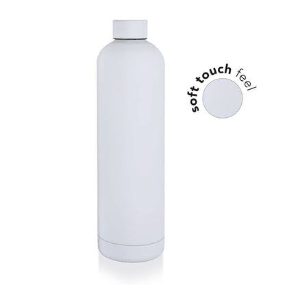 GRIGNY - Soft Touch Insulated Water Bottle - 1000ml - Black - Novelty