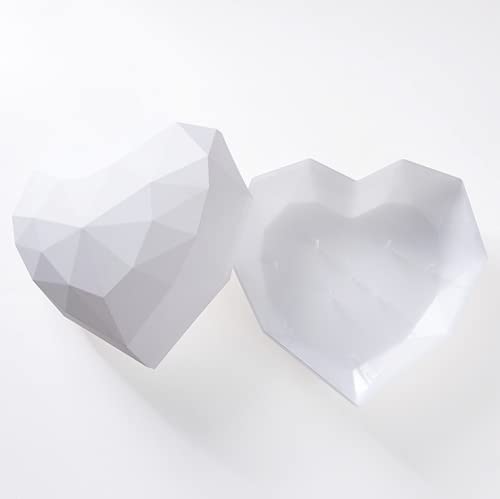 White Diamond Heart Shape Flower Box - Novelty