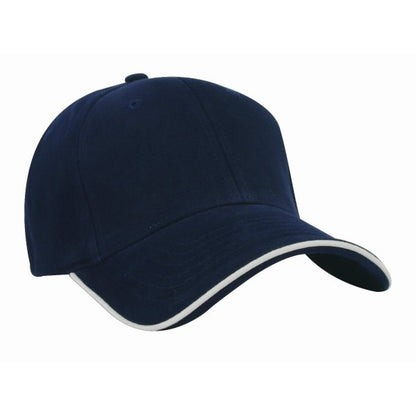 Santhome Nu-Fit® Performance Stretch-Fitted Cap – Navy Blue / White - Novelty