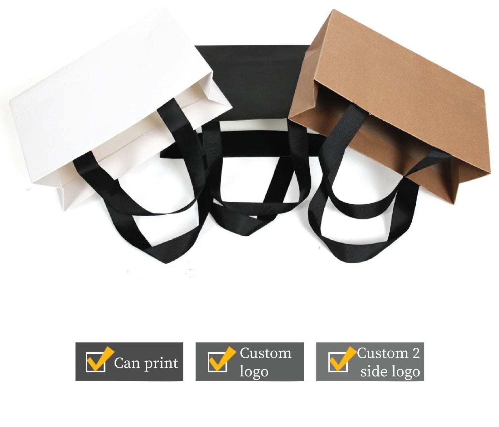 White Plain Gift Bags - Novelty