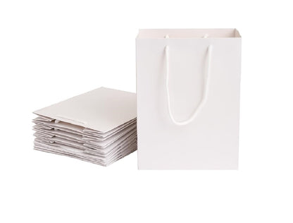 White Plain Paper Bags - Novelty