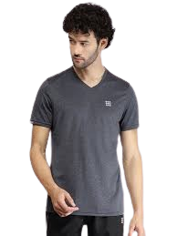 V-Neck Polyester T-Shirts - Novelty