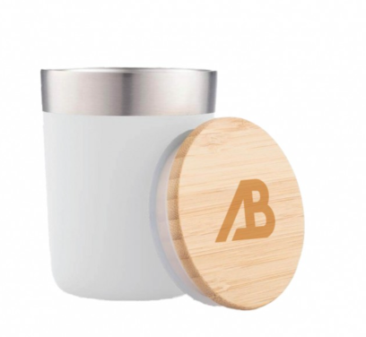 Stainless Steel Tumbler with Bamboo Lid - Novelty