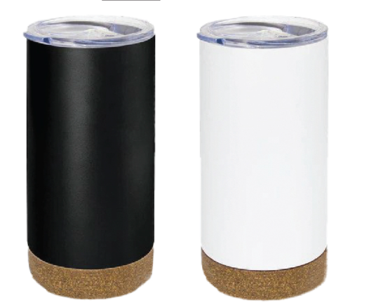 Double Wall Travel Tumbler with Cork base and lid - Novelty
