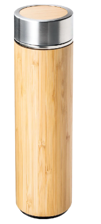 Eco-friendly Double Wall Promotional Bamboo Flask - Novelty