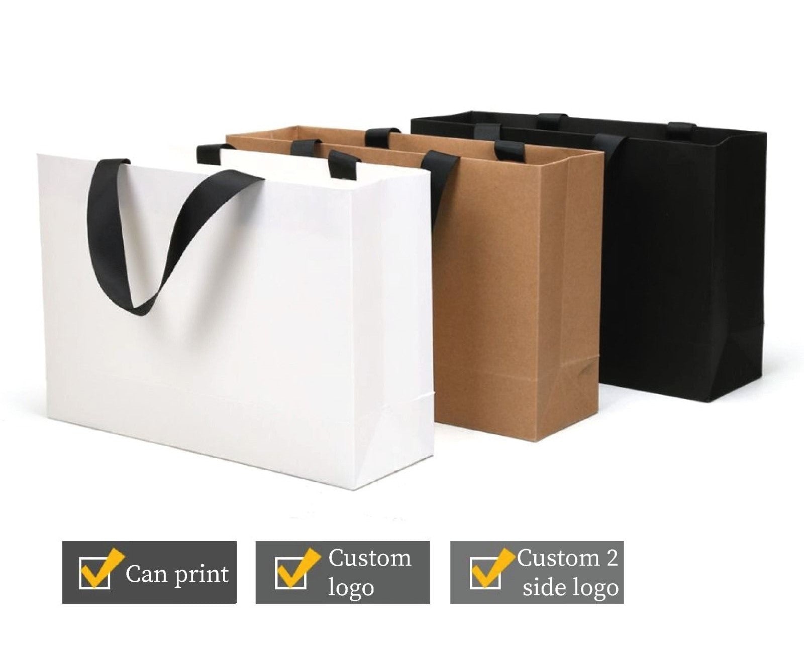 White Plain Gift Bags - Novelty
