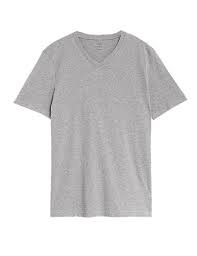 V-Neck Cotton T-Shirts - Novelty