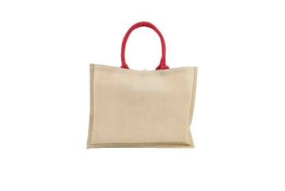 Jute Bag With Canvas Pocket - Novelty