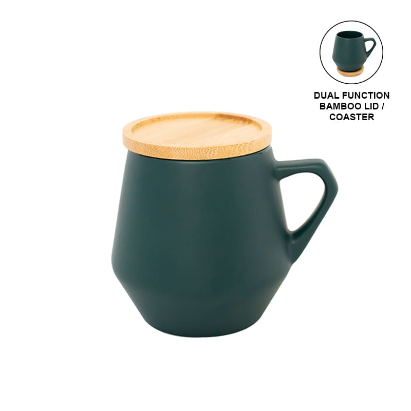 SEVILLA - eco-neutral Ceramic Mug with Bamboo Lid - Novelty