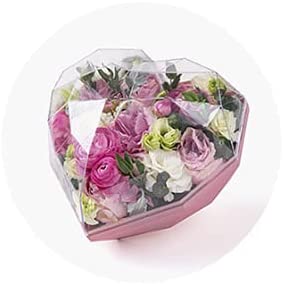 Pink Diamond Heart Shape Flower Box - Novelty