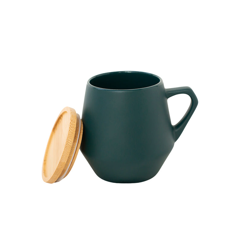 SEVILLA - eco-neutral Ceramic Mug with Bamboo Lid - Novelty
