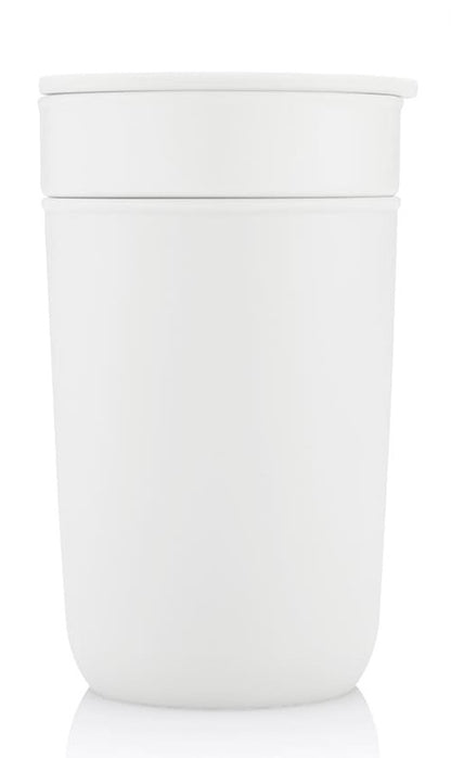 Hans Larsen Premium Ceramic Tumbler With Recycled Protective Sleeve - White - Novelty