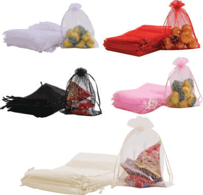 Pack Of 50Pcs Drawstring Organza Pouches - Novelty