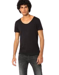 Scoop Neck Cotton T-Shirts - Novelty