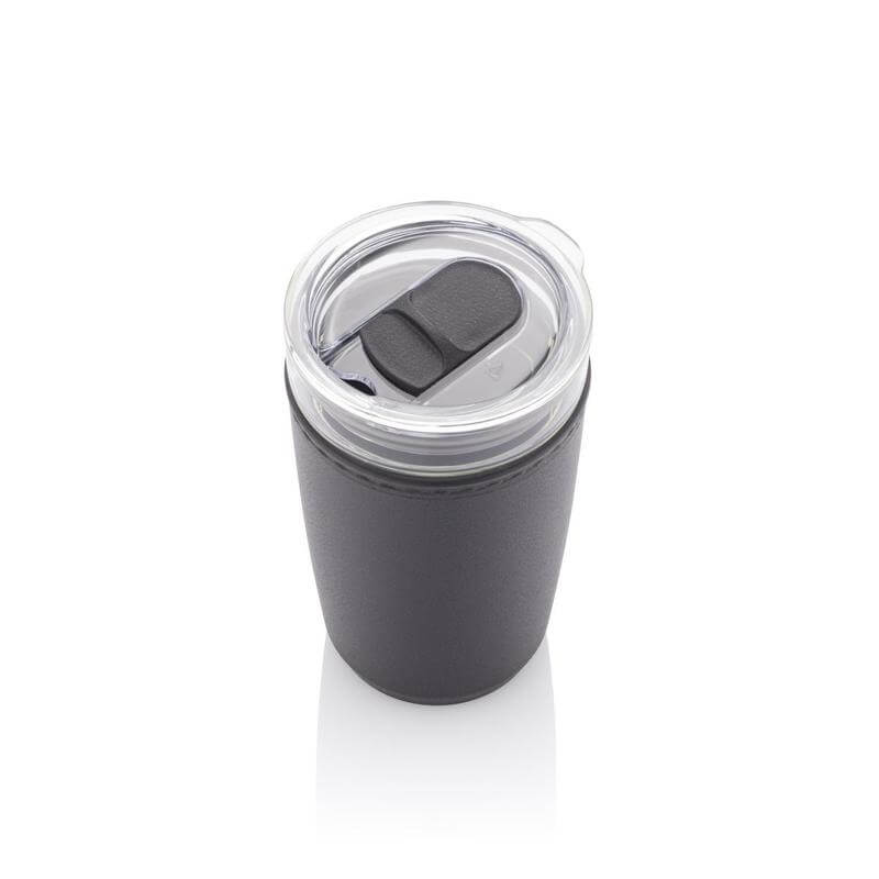 CERRA Premium Glass Tumbler – 480ml | Hans Larsen with Recycled Protective Sleeve | Custom Branding - Novelty