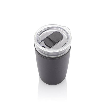 CERRA Premium Glass Tumbler – 480ml | Hans Larsen with Recycled Protective Sleeve | Custom Branding - Novelty
