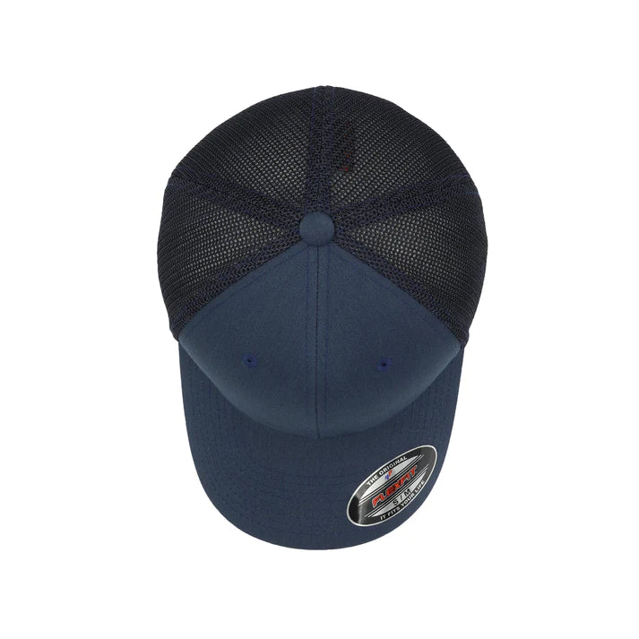 FLEXFIT MESH TRUCKER – NAVY BLUE – 6511 - Novelty
