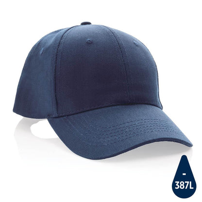 Impact AWARE™ 6 Panel 280gr Recycled Cotton Cap – Navy Blue - Novelty