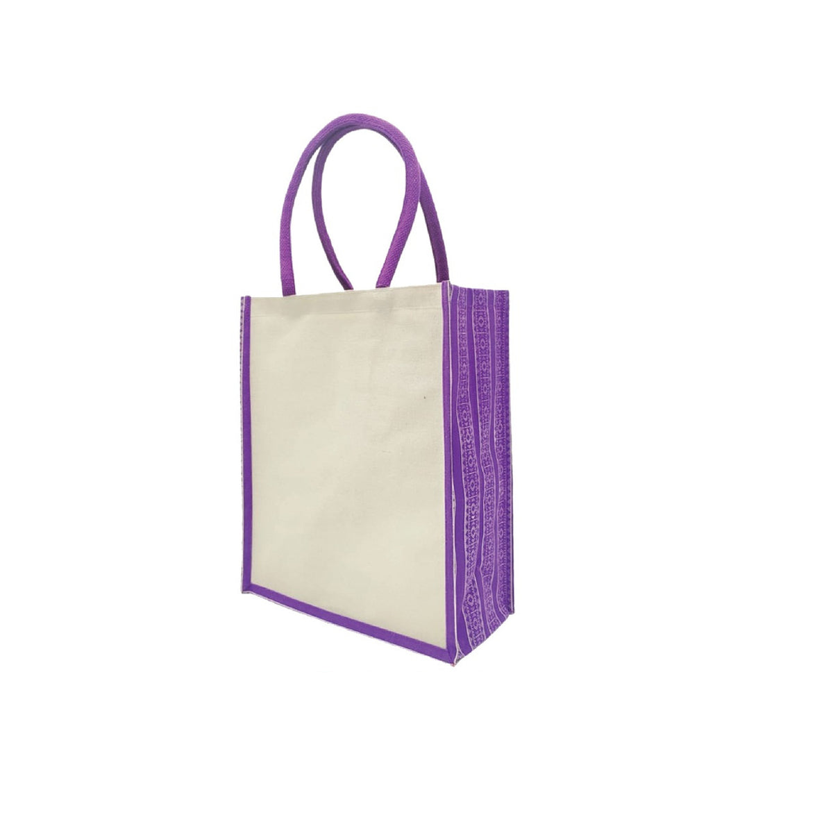 Canvas Jute Laminated Sadu Print Bag - Novelty